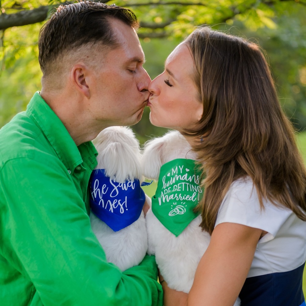 4 engagement dog bandanas